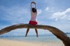 woman relaxing at beach